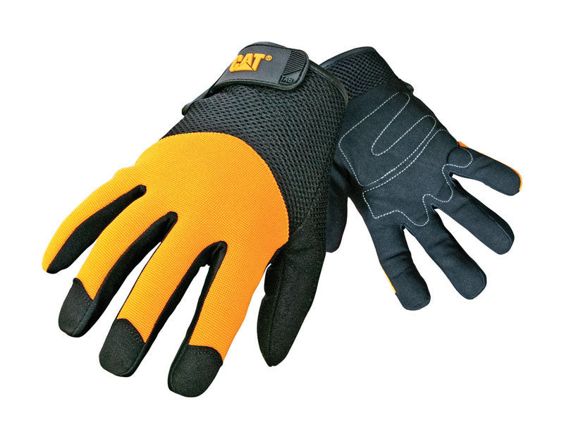 WEST CHESTER HOLDINGS LLC, CAT Gants de travail matelassés pour hommes, intérieur/extérieur, noir/jaune XL 1 paire