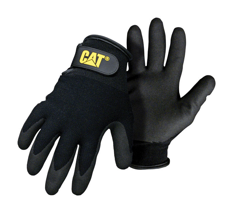 WEST CHESTER HOLDINGS LLC, CAT Gants d'intérieur/extérieur enduits de nitrile/corde de nylon pour hommes Noir L 1 paire