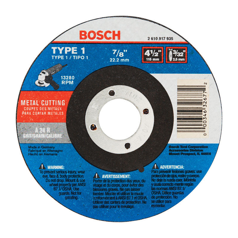 ROBERT BOSCH TOOL CORP, C/O WHEEL 4-1/2" X 3/32" (Pack de 25)