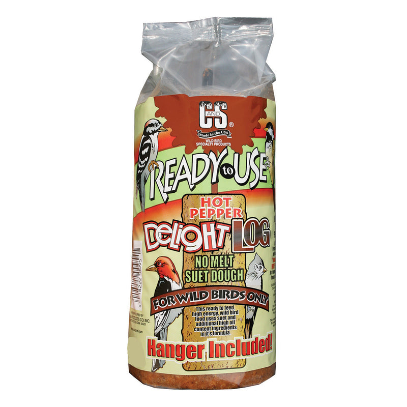 C & S PRODUCTS CO INC, C&S Hot Pepper Delight Assorted Species Suet Log Beef 1 lb.