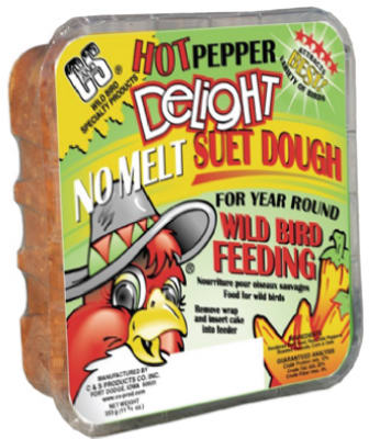 C & S PRODUCTS CO INC, C&S Products Hot Pepper Delight Assorted Species Wild Bird Food Beef Suet 11.75 oz. (paquet de 12)