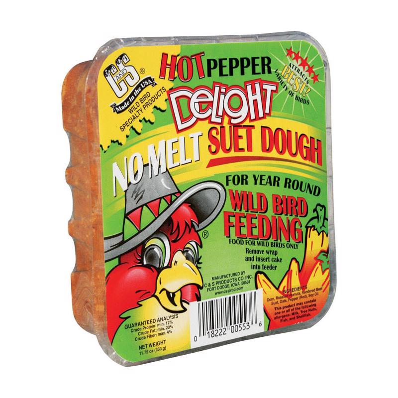 C & S PRODUCTS CO INC, C&S Products Hot Pepper Delight Assorted Species Wild Bird Food Beef Suet 11.75 oz. (paquet de 12)