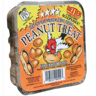 C & S PRODUCTS CO INC, C&S Products Peanut Treat Assorted Species Wild Bird Food Beef Suet 11 oz (paquet de 12)