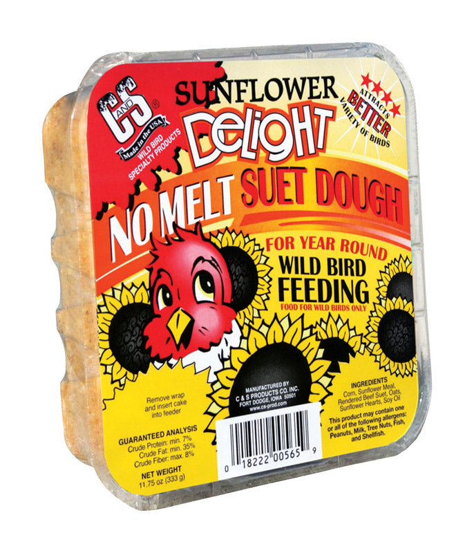 C & S PRODUCTS CO INC, C&S Products Sunflower Delight Assorted Species Wild Bird Food Beef Suet 11.75 oz. (paquet de 12)