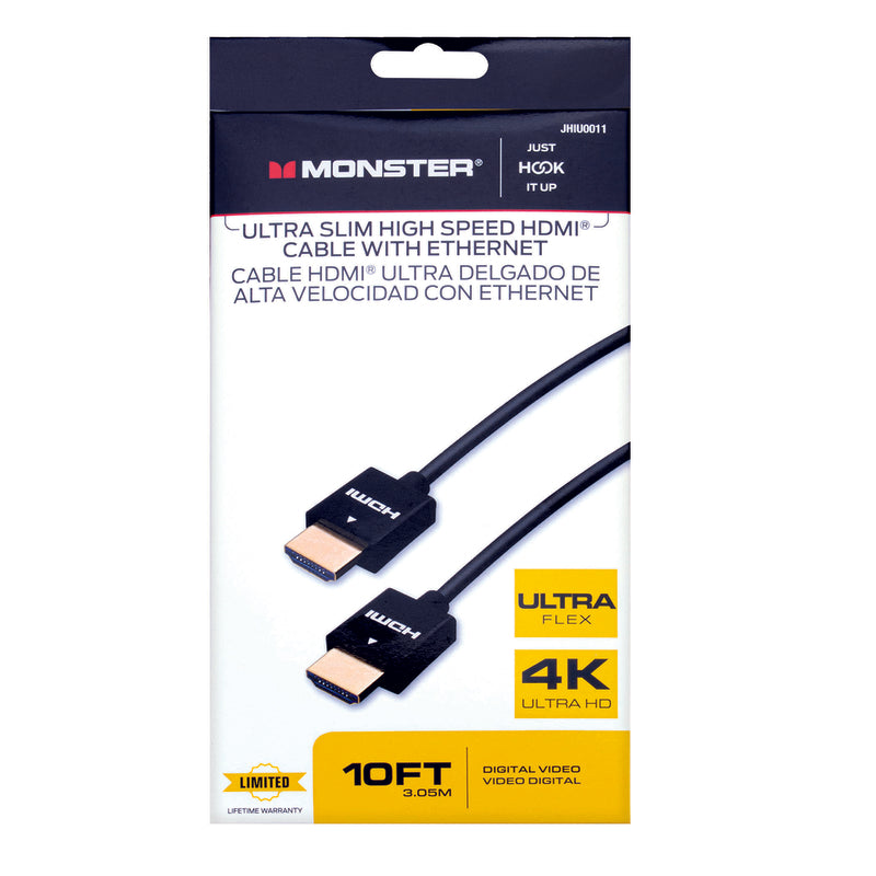 VANCO INTERNATIONAL LLC, Câble haute vitesse Monster Just Hook It Up 10 ft. L avec Ethernet HDMI