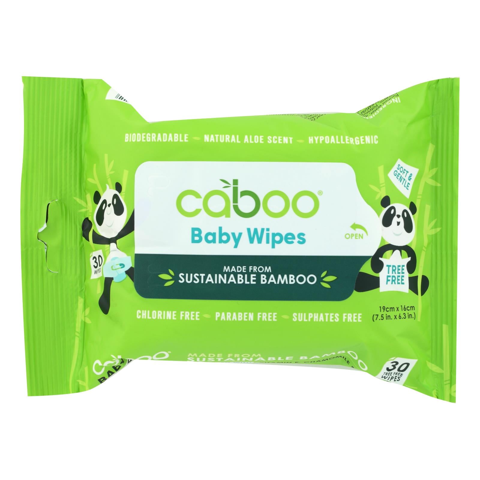 Caboo, Caboo - Lingettes Hypoallergéniques Douces et Douces pour Bébé - Caisse de 24 - 30 CT (Paquet de 24)