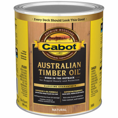 CABOT SAMUEL INC, Cabot 140-3400 QT 1 Quart Natural Australian Timber Oil® For Outdoors (Pack of 4)