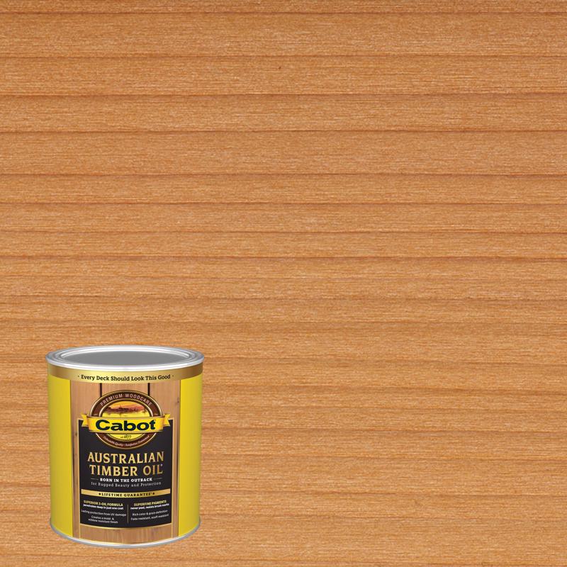 CABOT SAMUEL INC, Cabot 140-3457 QT 1 Quart Amberwood Australian Timber Oil® Pour l'extérieur (Pack de 4)