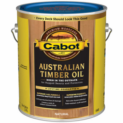 CABOT SAMUEL INC, Cabot Australian Timber Oil Low VOC Transparent Natural Oil-Based Australian Timber Oil 5 gal