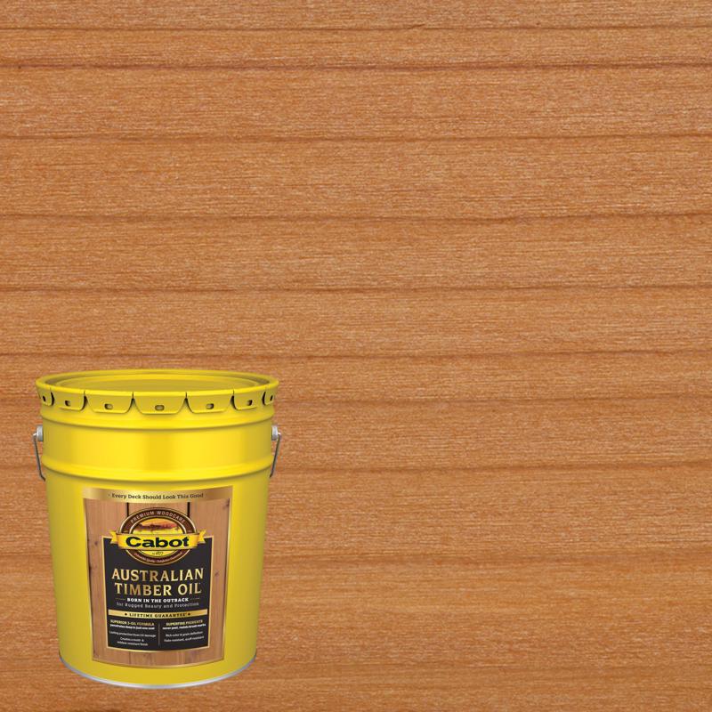 CABOT SAMUEL INC, Cabot Australian Timber Oil Transparent Honey Teak Huile à base d'huile pour bois australien 5 gal