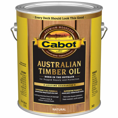 CABOT SAMUEL INC, Cabot Australian Timber Oil Transparent Natural Oil-Based Australian Timber Oil 1 gal (Pack of 4)