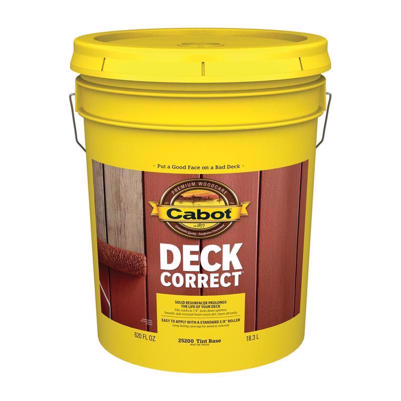 CABOT SAMUEL INC, Cabot DeckCorrect Solid Tintable Tint Base Acrylic Deck Resurfacer 5 gal