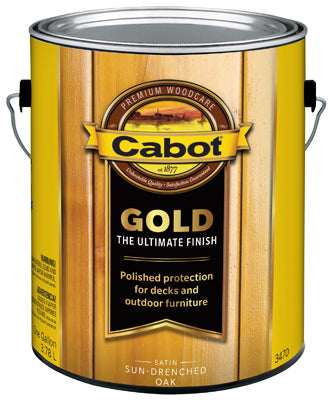 CABOT SAMUEL INC, Cabot Gold Satin 3470 Sun-Drenched Oak Deck Varnish 1 gal. (Pack de 4)