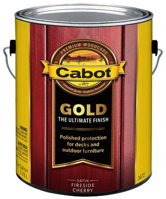 CABOT SAMUEL INC, Cabot Gold Transparent Satin 3472 Fireside Cherry - Teinture hybride à base d'huile naturelle et à base d'eau (paquet de 4)