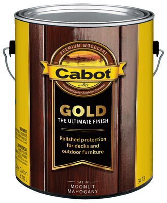 CABOT SAMUEL INC, Cabot Gold Transparent Satin 3473 Moonlit Mahogany Teinture hybride à base d'huile naturelle et à base d'eau (paquet de 4)