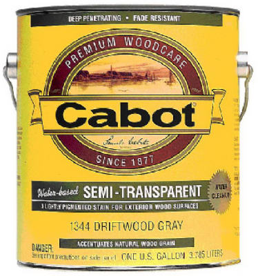 CABOT SAMUEL INC, Cabot Neutral Base Semi-Transparent Water-Based Acrylic Stain 1 gal. for Wood Surface (Pack of 4)