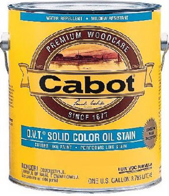 CABOT SAMUEL INC, Cabot O.V.T. Solid Tintable 6701 White Base Oil-Based Stain 1 gal (paquet de 4)