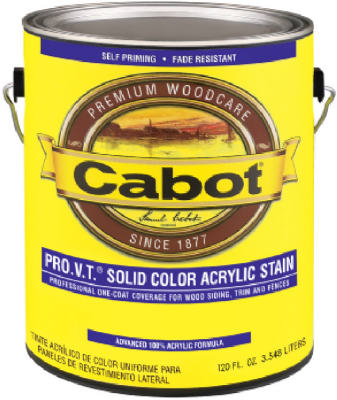 MARQUE VALSPAR, Cabot Solid Tintable 0806 Neutral Base Water-Based Acrylic Siding Stain 1 qt. (Pack of 4)