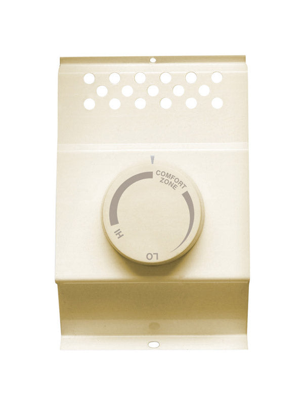 Cadet, Cadet Thermostat de plinthe encastré 120 / 240 V 17 A 1 Pole Almond Ul