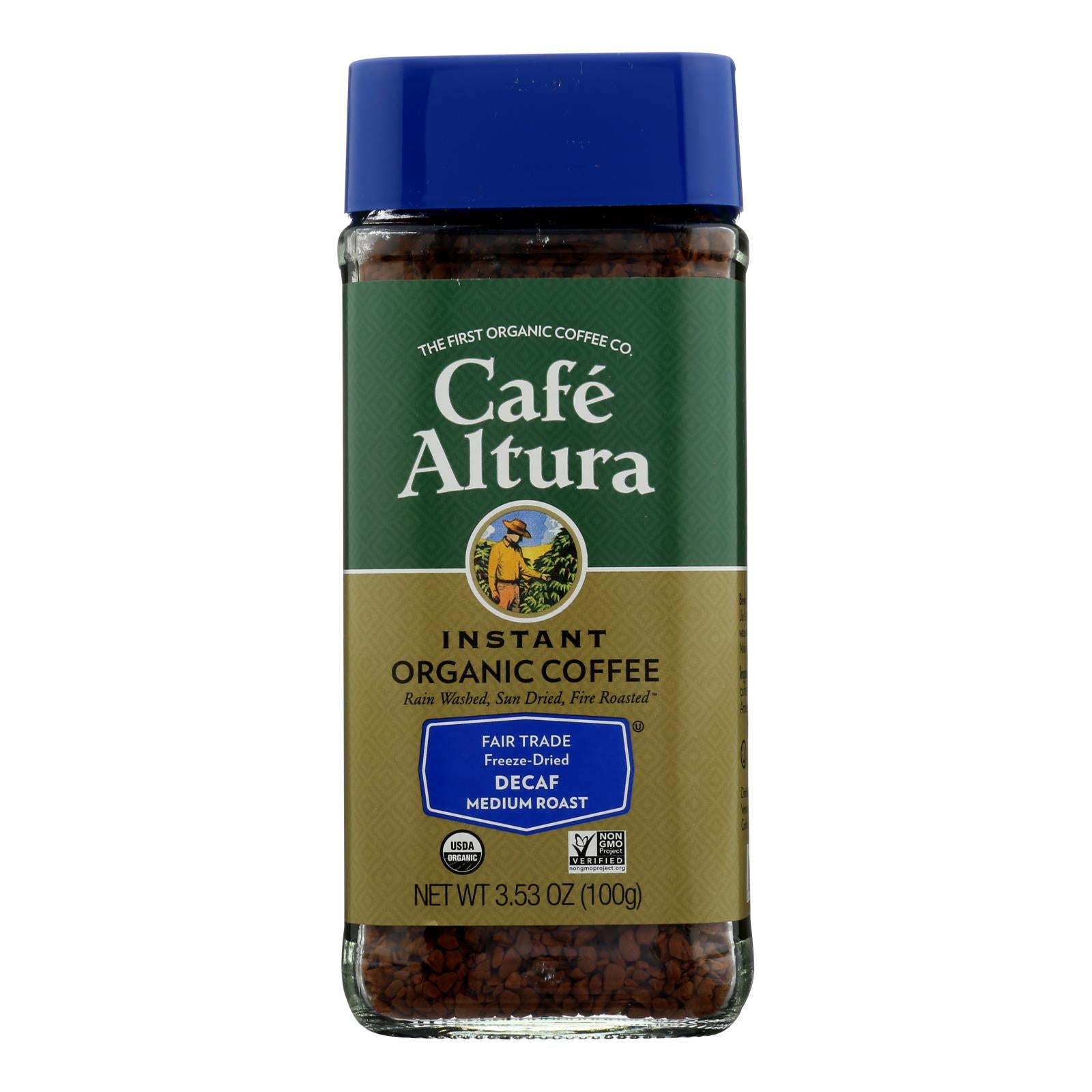 Café Altura, Cafe Altura - Café instantané décaféiné - Caisse de 6 - 3.53 OZ (Pack de 6)