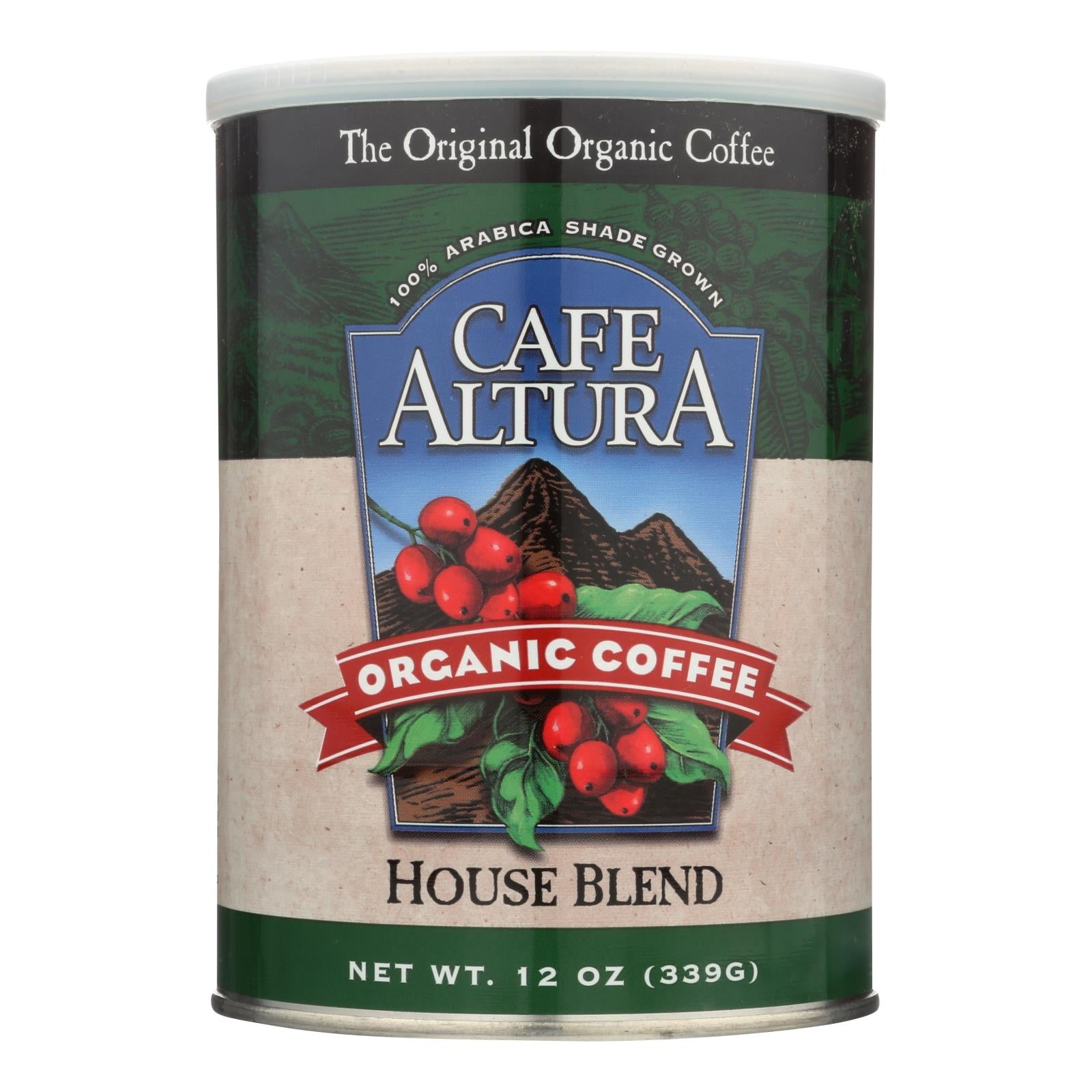 Café Altura, Cafe Altura - Café moulu biologique - Mélange maison - Caisse de 6 - 12 oz (Paquet de 6)