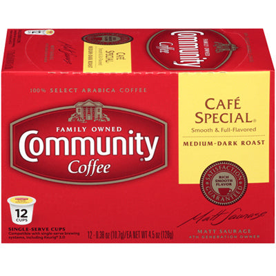 Community Coffee, Cafe Special Tasses à usage unique, 12-Pk.