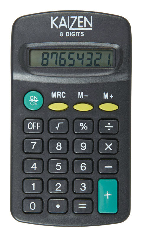 DIAMOND VISIONS INC, Calculatrice à 8 chiffres Diamond Visions noire (paquet de 36)