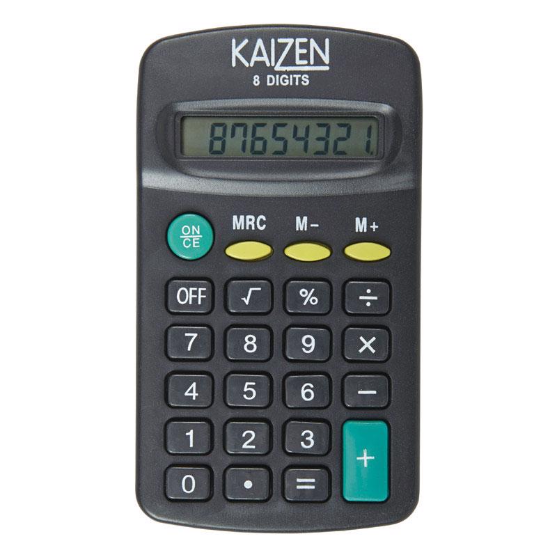 DIAMOND VISIONS INC, Calculatrice à 8 chiffres Diamond Visions noire (paquet de 36)