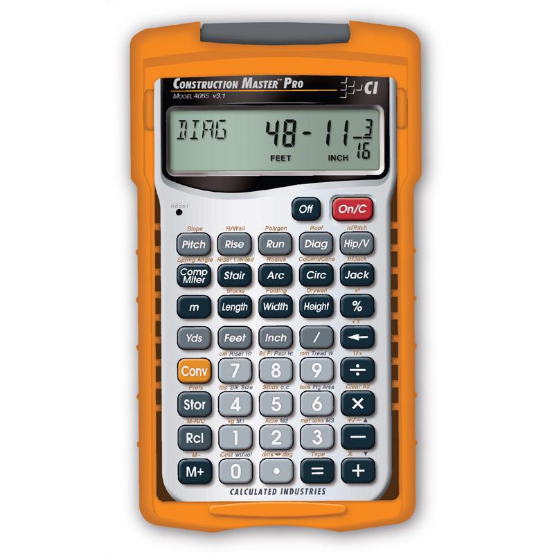 CALCULATED INDUSTRIES INC, Calculatrice de construction à 11 chiffres Calculated Industries Master Pro Gray