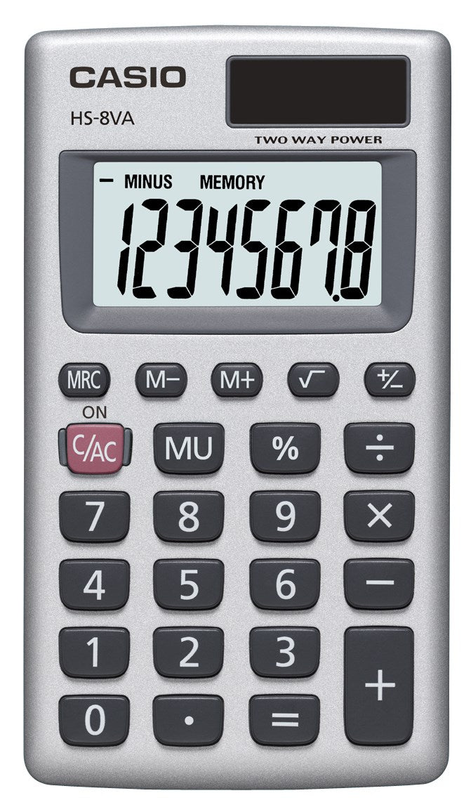 Casio, Calculatrice de poche Casio Hs-8Va Silver Hs8Va