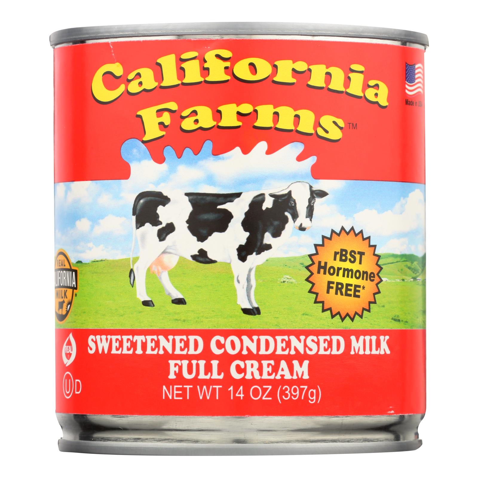 Fermes californiennes, California Farms Lait concentré sucré - Caisse de 24 - 14 Fl oz. (Paquet de 24)