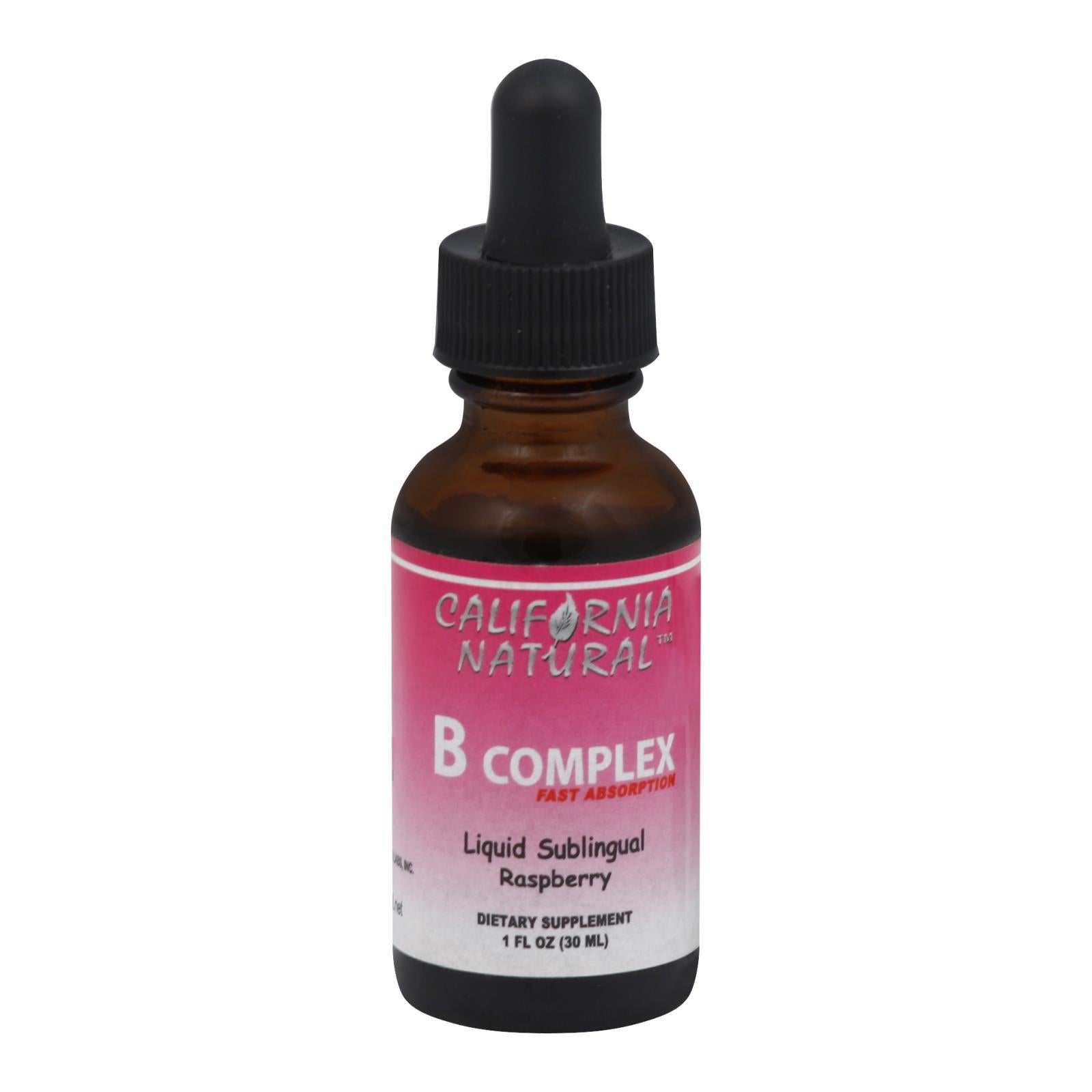 Californie Naturelle, California Natural Complexe B Sublingual Framboise - 1 fl oz