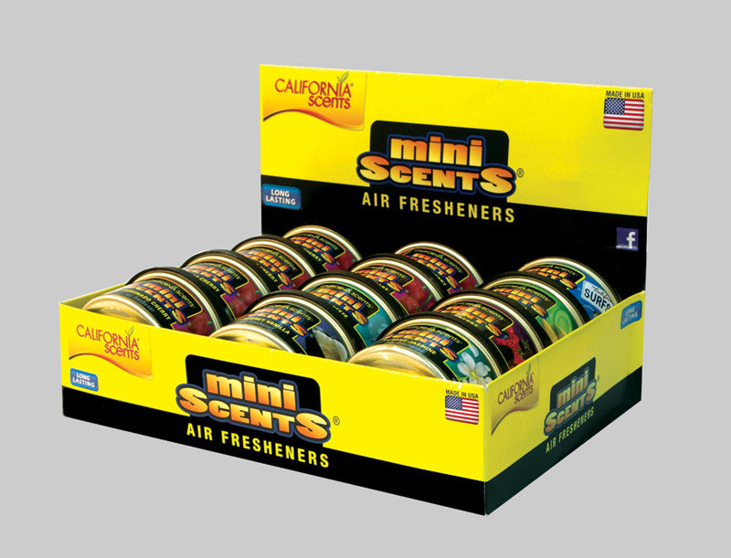 ENERGIZER LLC, California Scents Mini Scents Assorted Scent Air Freshener 1 oz (Pack de 12).