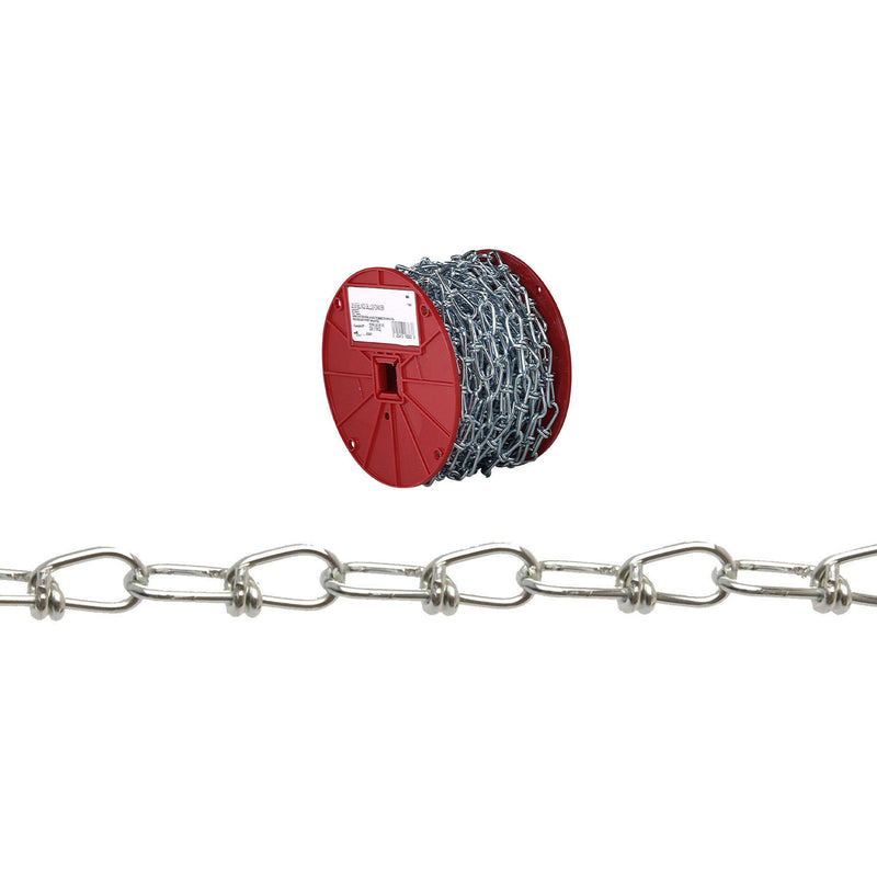 APEX TOOL GROUP LLC, Campbell #1/0 Double Loop Steel Chain .12 in. D X 100 pi. L