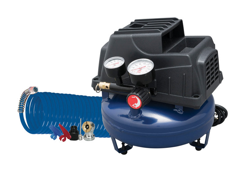 MAT INDUSTRIES LLC, Campbell 120V Pancake Style Consumer Grade Air Compressor 1 gal. with Inflation Kit