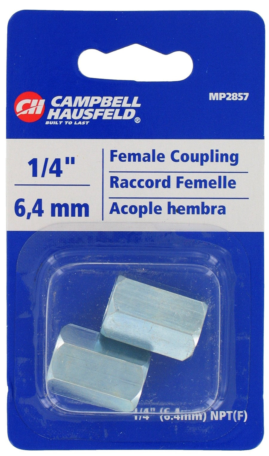 MAT INDUSTRIES LLC, Campbell Hausfeld Brass Air Coupler 1/4 in. Femelle 2 pièces