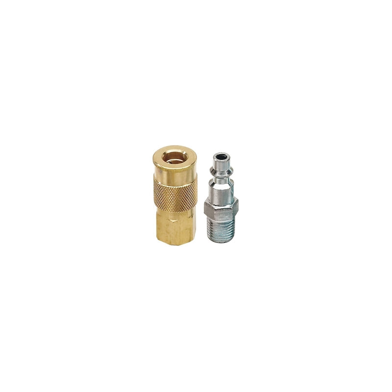 MAT INDUSTRIES LLC, Campbell Hausfeld Brass/Steel Air Coupler and Plug Set 1/4 in. Femelle Mâle 2 pièces