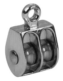 Apex Tools Group Llc, Campbell T7655222N 1-1/2 Nickel Rigid Eye Double Sheave Pulley