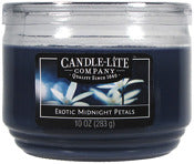 Bougie allumée, Candle Lite 1879055 10 Oz 3 Mèches Pétales Exotiques de Minuit Bougie de Tous les jours (Pack de 4)