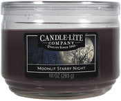 Bougie allumée, Candle Lite 1879066 10 Oz 3-Mèches Moonlit Starry Night Everyday Jar Candle (Pack de 4)