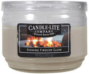 Bougie allumée, Candle Lite 1879251 10 Oz Evening Fireside Glow Jar Candle (Pack de 4)