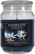 Bougie allumée, Candle Lite 3297055 18 Oz Exotic Midnight Petals Everyday Terrace Jar Candle (Pack of 4)