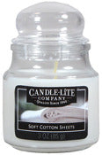 Chandelle lite, Candle Lite 3827250 3 Oz Soft Cotton Sheets Jar Candle (Pack de 12)