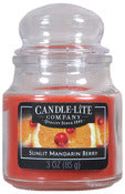 Chandelle, Candle Lite 3827271 3 Oz. Sunset Mandarin Berry Jar Candle (Pack de 12)