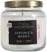 Bougie d'allumage, Candle Lite 4274061 14 Oz Japonica Berry Clco Jar Candle With Metal Lid (Pack of 3)