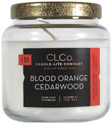 Bougie d'allumage, Candle Lite 4274223 14 Oz Blood Orange Cedarwood Clco Jar Candle With Metal Lid (Pack of 3)