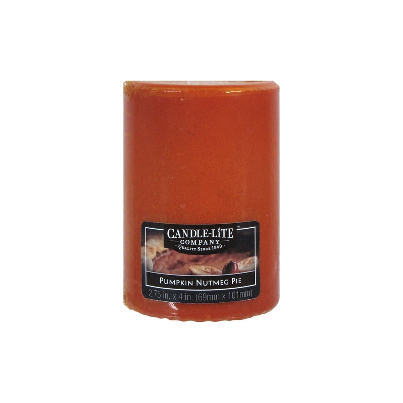 Candle lite, Candle-Lite Orange Pumpkin Nutmeg Pie Scent Candle (Bougie parfumée à la citrouille et à la noix de muscade)