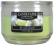 Chandelle lite, Candle lite 1879363 10 Oz Key Lime Gelato Everyday Jar Candle With 3 Wicks (Pack of 4)