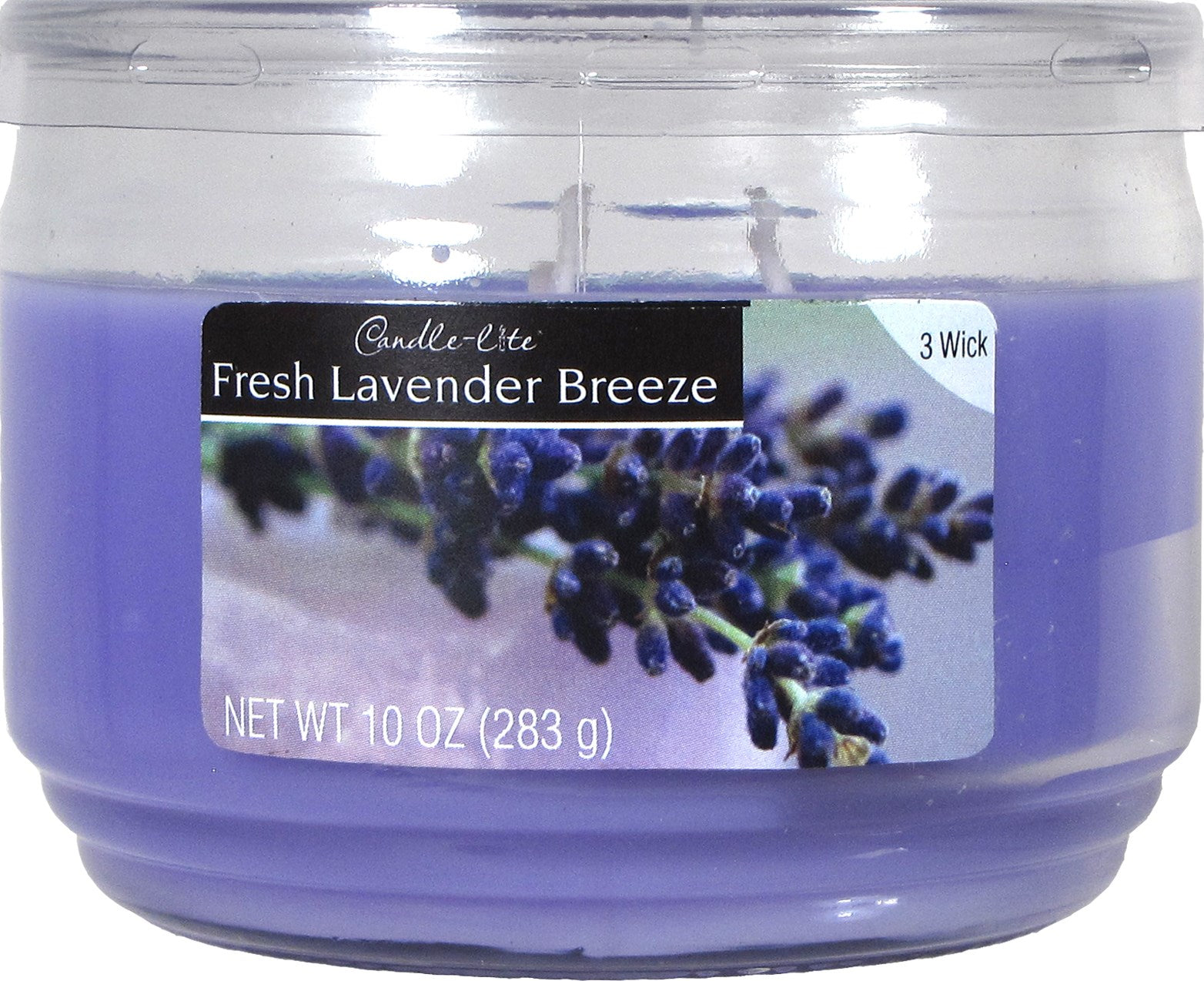 Chandelle, Candle lite 1879404 10 Oz Fresh Lavender Breeze Jar Candle (Pack de 4)