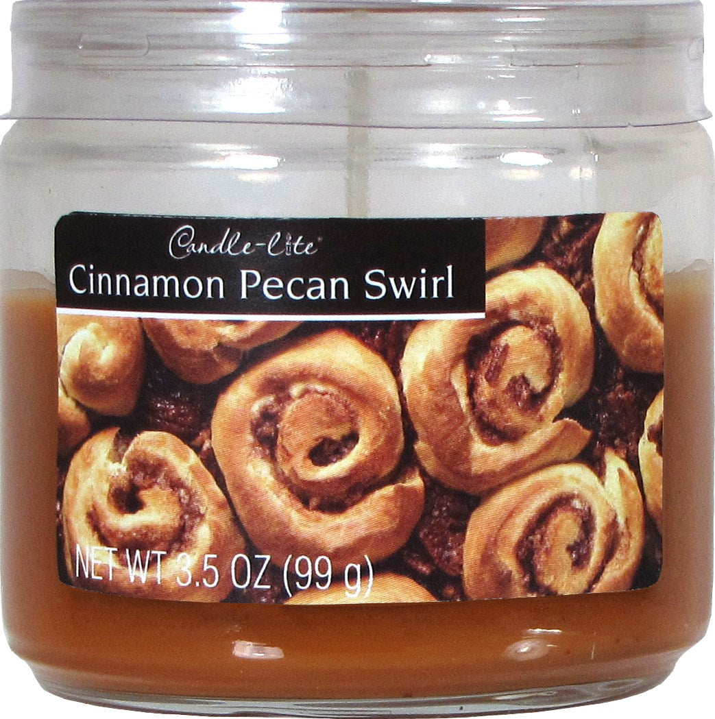 Chandelle, Candle lite 1879549 10 Oz Cinnamon Pecan Scented Jar Candle (Pack of 4)